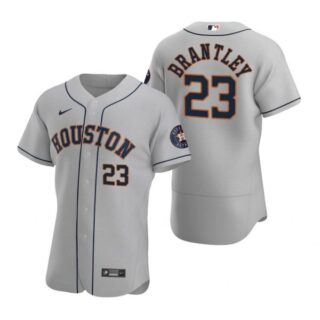 Men's Michael Brantley Houston Astros Flex Base Jersey Gray