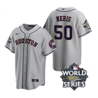 Youth Houston Astros Hector Neris 2022 World Series Gray Road Stitched Jersey