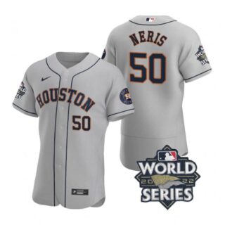 Men's Hector Neris Houston Astros 2022 World Series Stitched Jersey Gray