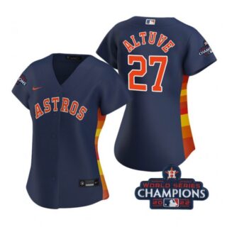 Women's Jose Altuve Houston Astros 2022 World Series Champions Navy Stitched Jersey