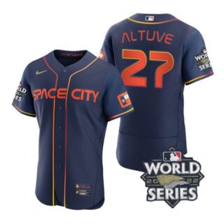 Men's Jose Altuve Houston Astros 2022 World Series Space City Connect Jersey Navy