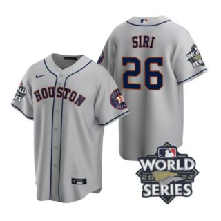 Youth Houston Astros Jose Siri 2022 World Series Gray Road Stitched Jersey