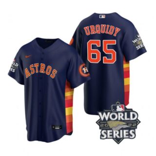 Men's Houston Astros Jose Urquidy 2022 World Series Navy Alternate Stitched Jersey