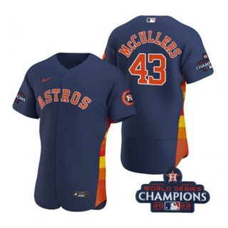 Men's Lance Mccullers Houston Astros 2022 World Series Champions Stitched Navy Jersey
