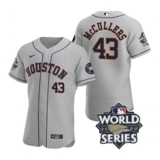 Men's Lance Mccullers Houston Astros 2022 World Series Stitched Jersey Gray