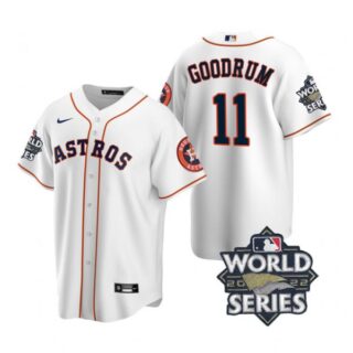 Youth Houston Astros Niko Goodrum 2022 World Series White Home Stitched Jersey