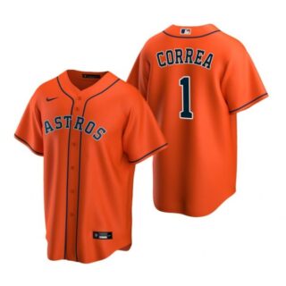 Men's Carlos Correa Houston Astros Cool Base Jersey Orange