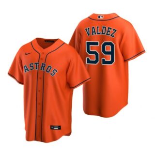 Men's Framber Valdez Houston Astros Cool Base Jersey Orange