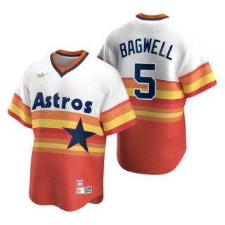 Men's Jeff Bagwell Houston Astros Cool Base Jersey Orange Cooperstown
