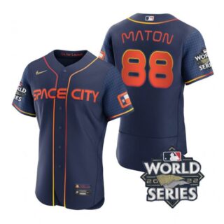 Men's Phil Maton Houston Astros 2022 World Series Space City Connect Jersey Navy