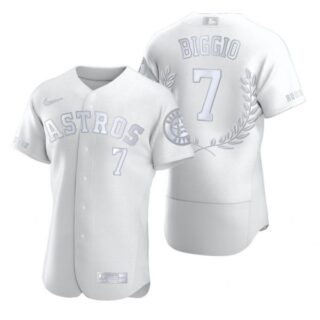 Men's Craig Biggio Houston Astros Flex Base Jersey White Award