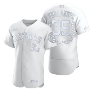Men's Justin Verlander Houston Astros Flex Base Jersey White Award