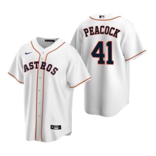 Men's Brad Peacock Houston Astros Cool Base Jersey White