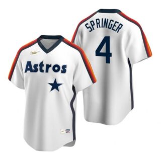 Men's George Springer Houston Astros Cool Base Jersey White Cooperstown