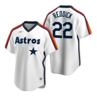 Men's Josh Reddick Houston Astros Cool Base Jersey White Cooperstown