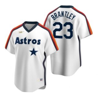 Men's Michael Brantley Houston Astros Cool Base Jersey White Cooperstown