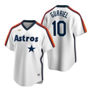 Men's Yuli Gurriel Houston Astros Cool Base Jersey White Cooperstown