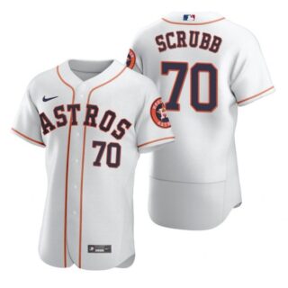 Men's Andre Scrubb Houston Astros Flex Base Jersey White
