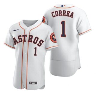 Men's Carlos Correa Houston Astros Flex Base Jersey White