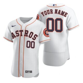 Men's Custom Houston Astros Flex Base Jersey White