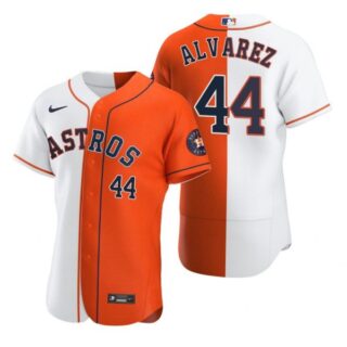 Men's Yordan Alvarez Houston Astros Flex Base Jersey White Orange