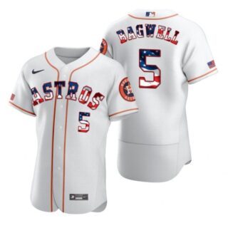 Men's Jeff Bagwell Houston Astros Flex Base Jersey White Stars