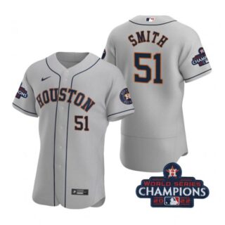 Men's Will Smith Houston Astros 2022 World Series Champions Stitched Gray Jersey