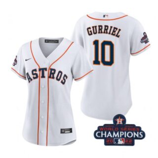 Women's Yuli Gurriel Houston Astros 2022 World Series Champions White Stitched Jersey