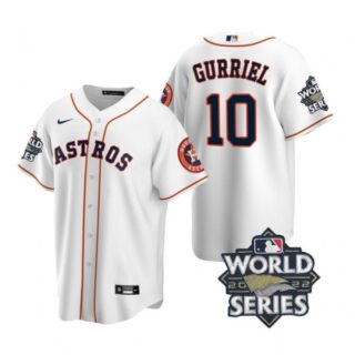 Youth Houston Astros Yuli Gurriel 2022 World Series White Home Stitched Jersey