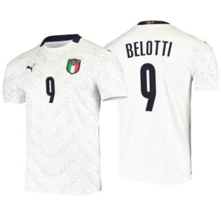 Men's Andrea Belotti Italy National White Away Jersey