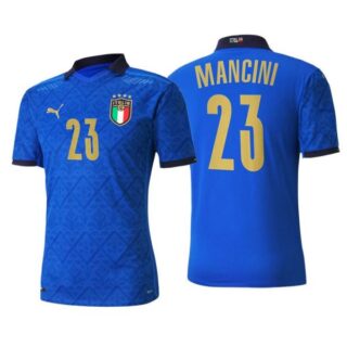 Men's Gianluca Mancini Italy National Blue Home Jersey