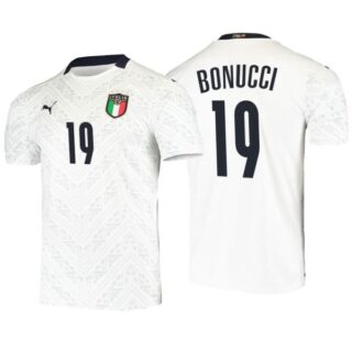 Men's Leonardo Bonucci Italy National White Away Jersey