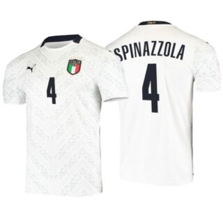 Men's Leonardo Spinazzola Italy National White Away Jersey