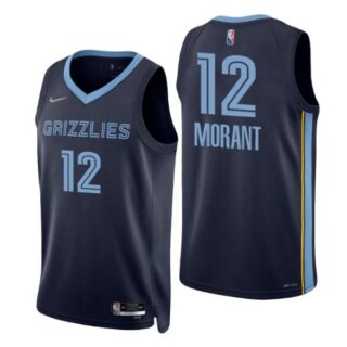 Men's Memphis Grizzlies Ja Morant 75th Anniversary Diamond Jersey - Navy
