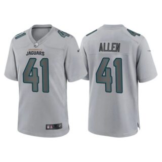 Men's Jacksonville Jaguars Josh Allen Gray Atmosphere Fashion Stitched Jersey