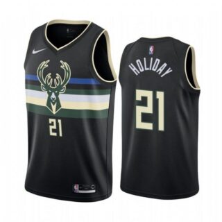 Men's Jrue Holiday Milwaukee Bucks Basketball Jersey Black