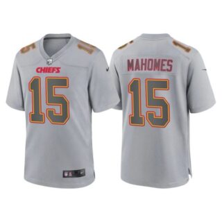 Men's Kansas City Chiefs Patrick Mahomes Gray Atmosphere Fashion Stitched Jersey