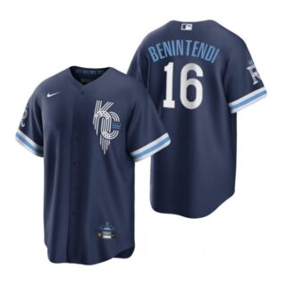 Men's - Cool Base Kansas City Royals Andrew Benintendi Navy 2022 City Connect Stitched Jersey