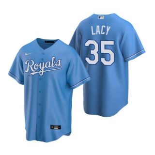 Men's Asa Lacy Kansas City Royals Cool Base Jersey Light Blue