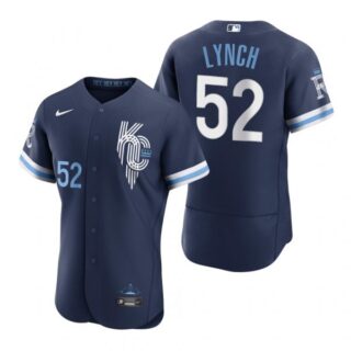 Men's - Flex Base Kansas City Royals Daniel Lynch Navy 2022 City Connect Stitched Jersey