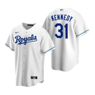 Men's Ian Kennedy Kansas City Royals Cool Base Jersey White