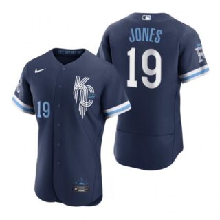 Men's - Flex Base Kansas City Royals Jacoby Jones Navy 2022 City Connect Stitched Jersey