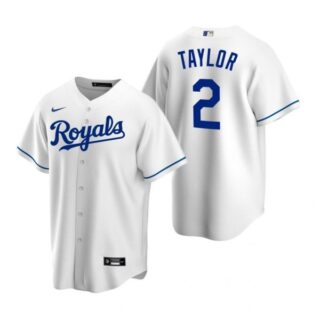 Men's Michael A. Taylor Kansas City Royals Cool Base Jersey White