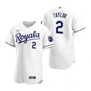 Men's Michael A. Taylor Kansas City Royals Flex Base Jersey White
