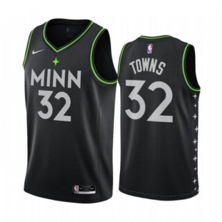 Men's Karl-Anthony Towns Minnesota Timberwolves Basketball Jersey Black