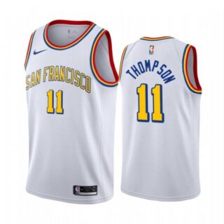 Men's Klay Thompson Golden State Warriors Basketball Jersey White Classic