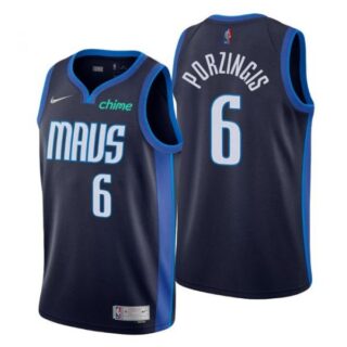 Men's Kristaps Porzingis Dallas Mavericks Basketball Jersey Navy