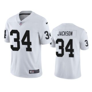 Men's #34 Bo Jackson Las Vegas Raiders Vapor Limited Jersey Stitched White