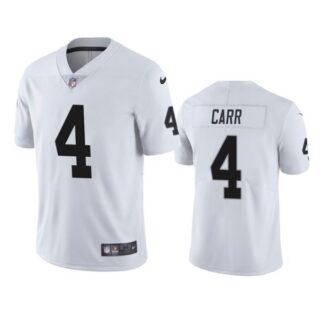 Men's #4 Derek Carr Las Vegas Raiders Vapor Limited Jersey Stitched White