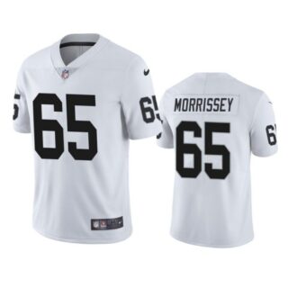 Men's #65 Jimmy Morrissey Las Vegas Raiders Vapor Limited Jersey Stitched White